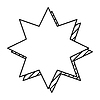 Speech bubble in line art style. Decorative abstrac