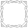 Vector clipart: Frame with ribbons. Decorative abstract background