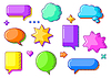 Vector clipart: Set of speech bubbles. Decorative objects for design