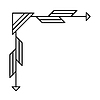 Vector clipart: Line geometric corner. Tribal ethnic decorative