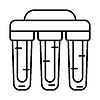 Vector clipart: Water filter icon. Aqua or liquid thin line 