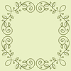 Vector clipart: Floral curling frame. Decorative nature swirling