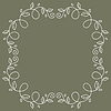 Floral curling frame. Decorative nature swirling