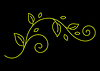 Vector clipart: Floral curling element. Decorative nature swirling