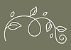 Vector clipart: Floral curling element. Decorative nature swirling
