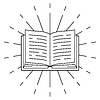 Vector clipart: s of open book. Image for education and school