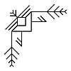 Vector clipart: Line geometric corner. Modern decorative linear