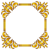 Vector clipart: Floral frame in baroque style. Decorative curling