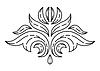Vector clipart: Floral element in baroque style. Decorative