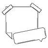Vector clipart: Paper note with sticky tape. Frame or background fo