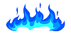 Vector clipart: stylized fire or flame. Burning blue magic fire or