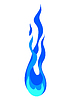 Vector clipart: stylized fire or flame. Burning blue magic fire or