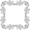 Vector clipart: Line curl frame. Modern decorative linear background