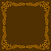 Vector clipart: Line curl frame. Modern decorative linear background