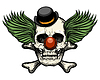 Vector clipart: Clown Skull