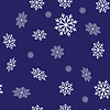 Vector clipart: Snowflakes Seamless Pattern on Blue Background.