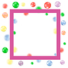 Vector clipart: Colorful chocolate candies and pink frame,