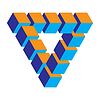 Vector clipart: single colored impossible triangle icon