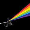 Transparent Prism. Colorful Light Rays. Ray