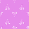 Vector clipart: crystal diamond seamless pattern on pink background