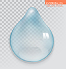 Vector clipart: Water drop with transparency. Hyperrealism style
