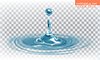 Vector clipart: Water drop with transparency, hyperrealism style