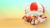 Vector clipart: Coffee and pastry shop, confectionery background
