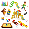 Vector clipart: Playground, icon set