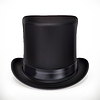 Vector clipart: Top hat, icon