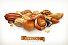 Vector clipart: Nuts,
