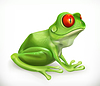Vector clipart: Frog. Toad. Funny animal. 3d icon