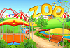 Vector clipart: Zoo, background. Amusement park. Children playground