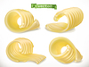 Vector clipart: Butter. Curl. 3d realistic icon