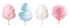 Vector clipart: Cotton candy. Sugar clouds 3d icon set