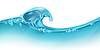 Vector clipart: Wave of water and bubbles, 3d