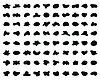 Vector clipart: Random irregular black shapes 