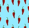 Vector clipart: seamless chili pepper pattern