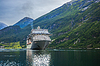 Cruceros En El fiordo De Geiranger, Noruega | Foto de stock