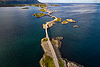 Fotografía aérea de la Carretera del Océano Atlántico, Noruega | Foto de stock