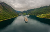 Fiordo de Geiranger, Noruega fotografía aérea | Foto de stock
