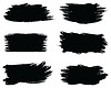 Black set paint, ink brush, brush strokes 