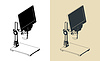 Vector clipart: Digital microscope s