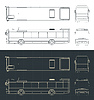 Vector clipart: City bus blueprints