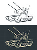 Gepard anti-aircraft self-propelled gun blueprints