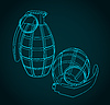 Vector clipart: Hand fragmentation greenade sketch