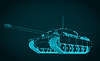 Heavy German self-propelled artillery unit blueprint