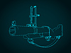 Vector clipart: M79 greenade launcher blueprint