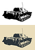 Mittlerer Panzer des Zweiten Weltkriegs s | Stock Vektrografik
