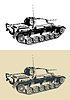 Mittlerer Panzer des Zweiten Weltkriegs s | Stock Vektrografik