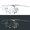 Vector clipart: Tactical military transport helicopter